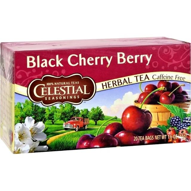 Celestial Seasonings Black Cherry Berry Tea Bags, 20 Count (Pack of 2) - Bloomnest