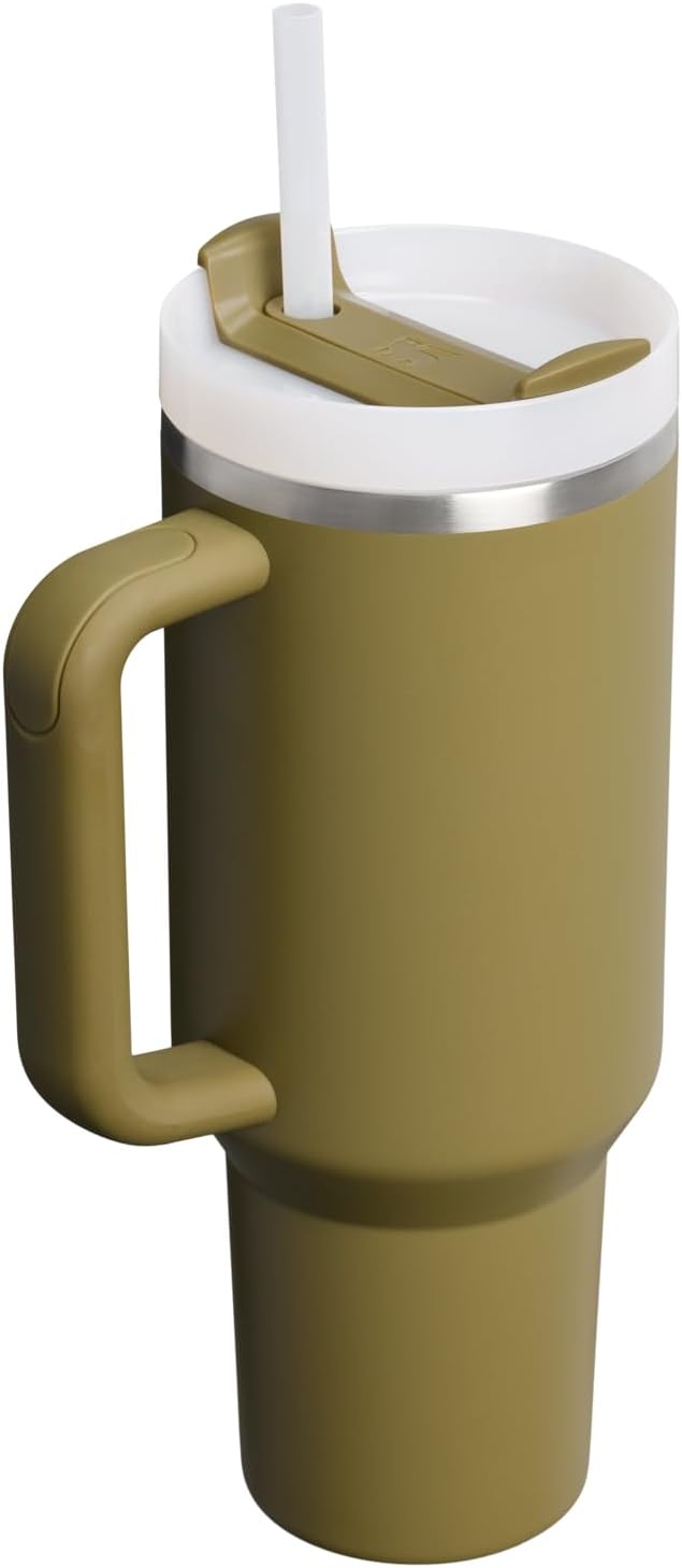 Stanley Quencher H2.0 Tumbler with Handle and Straw 40 oz | Flowstate 3-Position Lid | Cup Holder Compatible for Travel | Insulated Stainless Steel Cup | BPA-Free | Exclusive Thyme