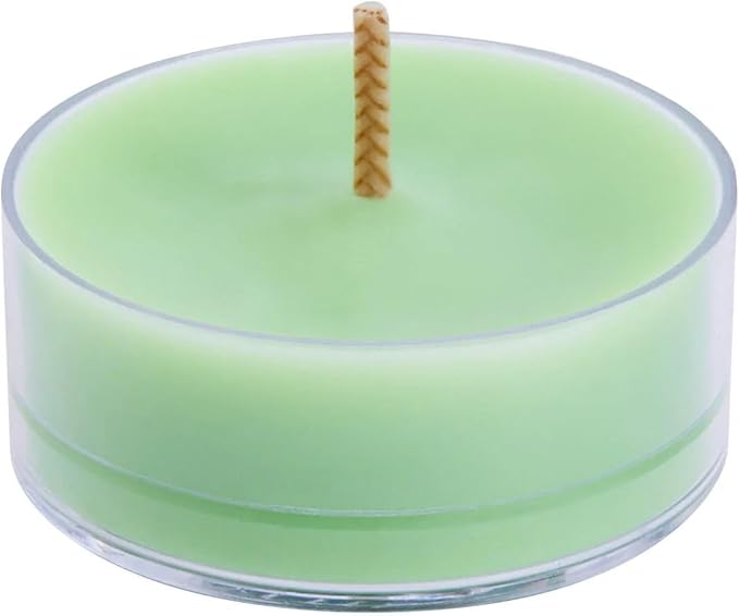 PartyLite Set of 12 Tea Lights Candles, Vanilla Cream with Roasted Pistachio Scent, Aromatherapy Scented Candles Gift Set, Up to 4 to 6 Hours Burn Time - Bloomnest