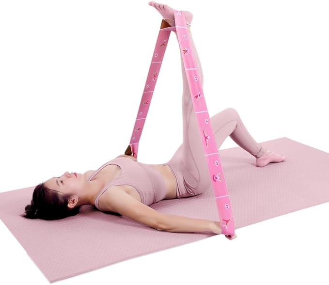 Resistance Bands 11 Loops with Guide Stretch Straps - Exercise Bands for Stretching, Yoga, Pilates & Physical Therapy - Elastic Fabric Workout Bands for Home Gym, Dance, Flexibility Training & Ballet Stretching Equipment - Bloomnest