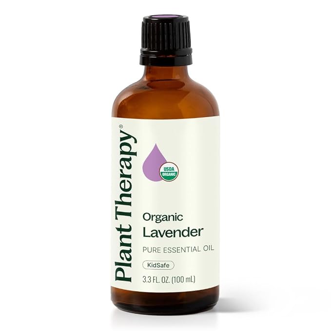 Plant Therapy Organic Lavender Essential Oil 100% Pure, USDA Certified Organic, Undiluted, Natural Aromatherapy, Therapeutic Grade 100 mL (3.3 oz) PlantTherapy