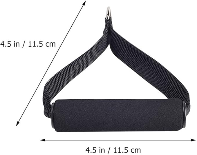 Garneck 4pcs Resistance Band Handles Plastic D Ring Exercise Strap Foam Handle Band Fitness Equipment for Home Gym Overhead Strength Training Stretching Black - Bloomnest