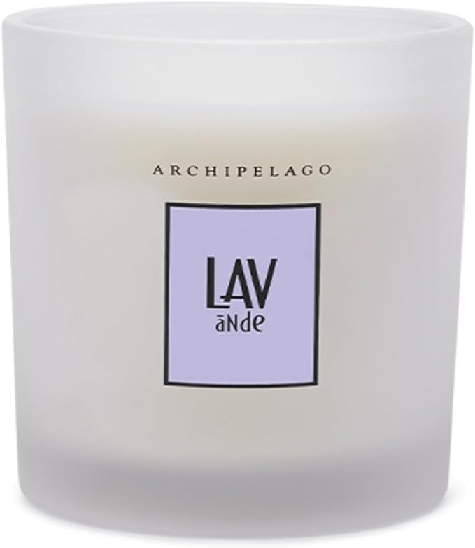 Archipelago Botanicals Hand-Poured Soy Wax Blend Scented Candle with Fragrance Oils, Lead-Free Cotton Wicks, Glass Candle Jar with Gift Box, Burns Approx. 60 Hours, Lavende, 10 Oz. - Bloomnest