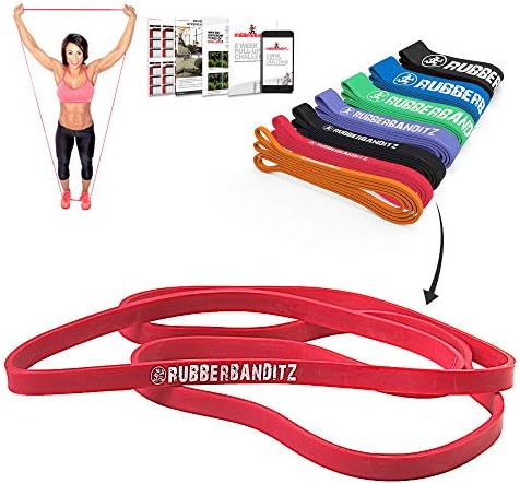 Rubberbanditz Pull Up Assist Resistance Bands Heavy Duty Loop Exercise Workout Bands for Powerlifting, Mobility, and Stretching - Bloomnest