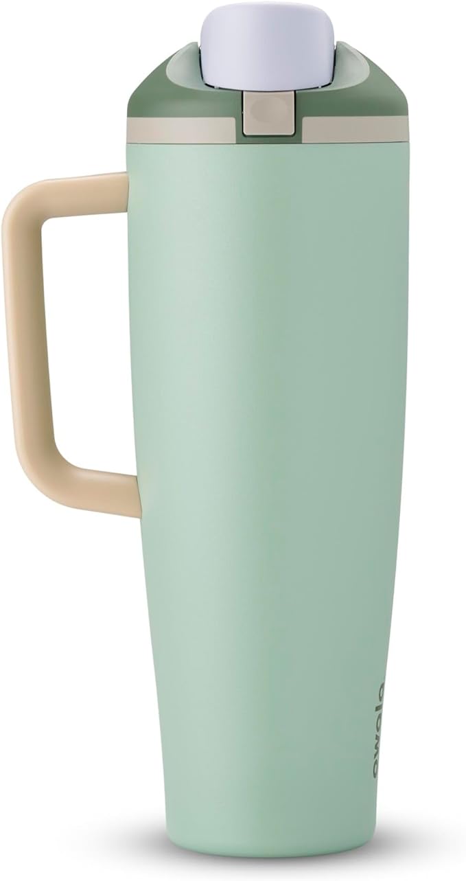 Owala FreeSip Tumbler - Stainless Steel - 40-oz. - Green (Eucalyptus) Owala