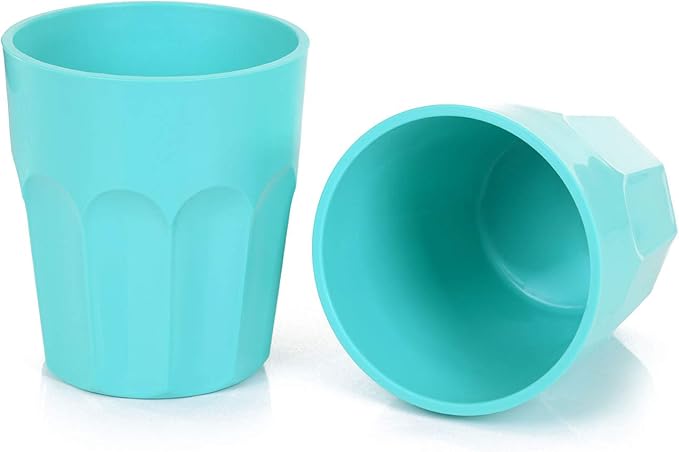 Mintra Home Unbreakable Drinking Cups and Tumblers 4PK - Shatterproof, BPA Free, Reusable, Party Cups, BBQ, Colorful Set, indoors and outdoors (Teal, Small - 12oz) - Bloomnest