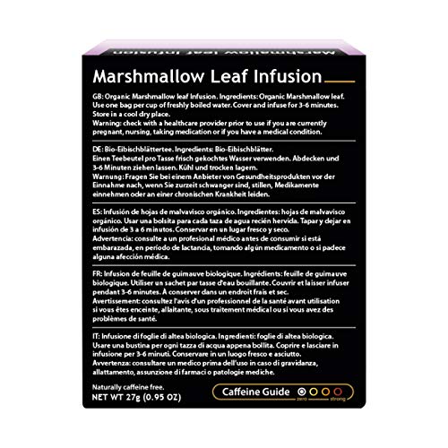 Buddha Teas - Marshmallow Leaf Tea - Herbal Tea - For Health & Wellbeing - With Flavonoids, Magnesium, Calcium & Iron - Clean Ingredients - Caffeine Free - OU Kosher - 18 Tea Bags (Pack of 1) - Bloomnest
