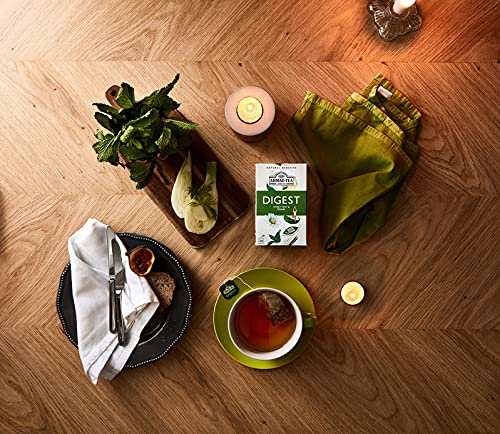 Ahmad Tea Herbal Tea, Sweet Mint, Fennel & Biotin 'Digest' Natural Benefits Teabags, 20 ct (Pack of 2) - Decaffeinated & Sugar-Free - Bloomnest