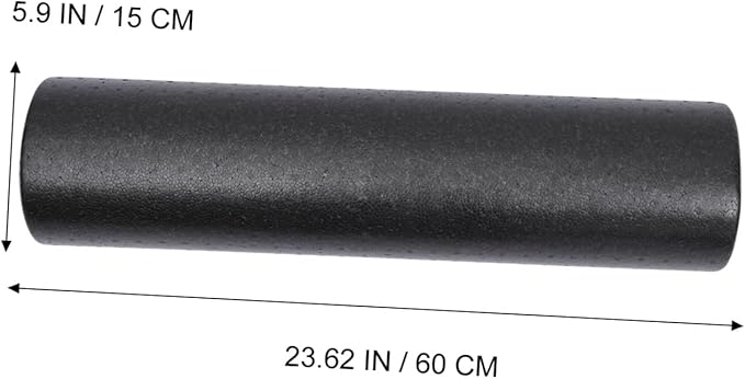 High-Density Half-Round Yoga Roller Black Fitness Roller for Muscle Relief Circulation Boost Elastic Foam Massage Tool for Stretching and Physical Therapy - Bloomnest