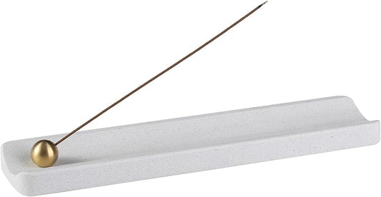 Koville Italian Quarella Engineered Marble Incense Holder, Incense Holders for Sticks, Sturdy Incense Burner Ideal for Meditation and Relaxing, Easy to Clean(Ariete Quarella) - Bloomnest