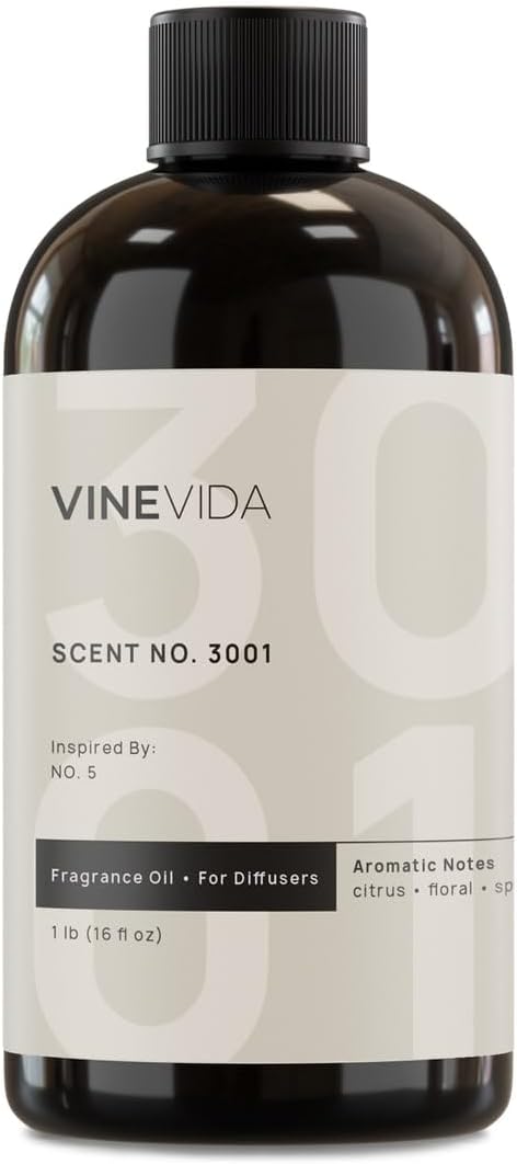 VINEVIDA [16 Fl Oz] Scent NO. 3001 Fragrance Oil for Cold Air Diffusers, Aromatic Notes of Citrus Floral Spices, Essential Oils for Diffuser Oil Refill & Air Freshener Room Spray - Bloomnest