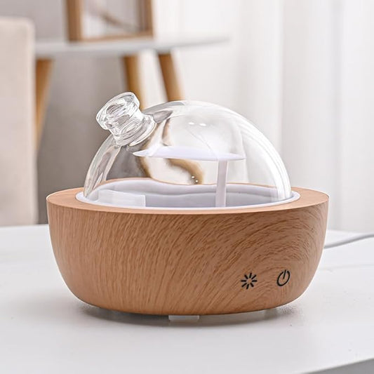 200ml Glass Essential Oil Diffusers for Home, Wood Grain Base Humidifier, Bluetooth Speaker,2025 Upgrade Aromatherapy Diffuser,Aroma Diffuse with Music Player kakoda