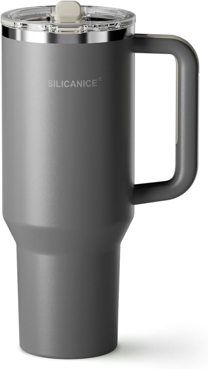 Easy Clean Pro Tumbler - 40 oz Water Bottle with Handle & Quick-Disassemble Flip Straw, Leak Resitance,Double Wall Insulated Stainless Steel, Dishwasher Safe, BPA-Free,Gifts for Women & Men - Bloomnest