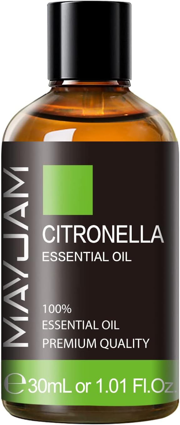 Citronella Essential Oil, MAYJAM 1.01FL.OZ Premium Citronella Oils for Soap Candle Making, Diffuser, Bedroom, Living Room, Office, 30ML/Bottle - Bloomnest