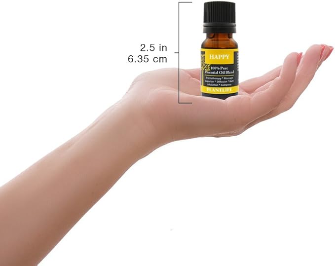 Plantlife Happy Aromatherapy Essential Oil Blend - Straight from The Plant 100% Pure Therapeutic Grade - No Additives or Fillers - Made in California 10 ml - Bloomnest