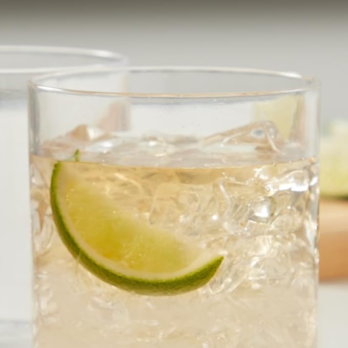 US Acrylic Classic Clear Plastic Reusable Drinking Glasses (Set of 6) 12oz Rocks Cups | BPA-Free Tumblers, Made in USA | Top-Rack Dishwasher Safe - Bloomnest