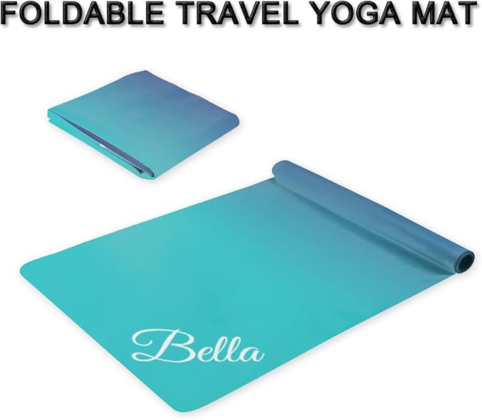 Custom Name Yoga Mat,Personalized Travel Yoga Exercise Mat,Non Slip,Perfect for Kids & Adults,Gradient Color E Series - Bloomnest