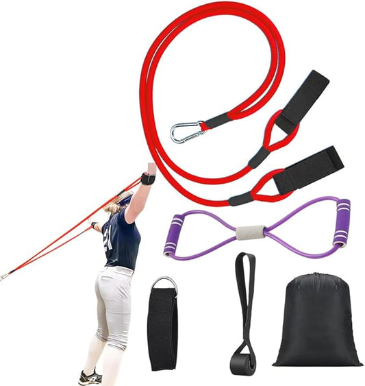 Baseball Softball Resistance Training Bands - Pitching Trainer and Arm Trainer for Pitching Arm Strength Throwing Warm up Stretching - Bloomnest