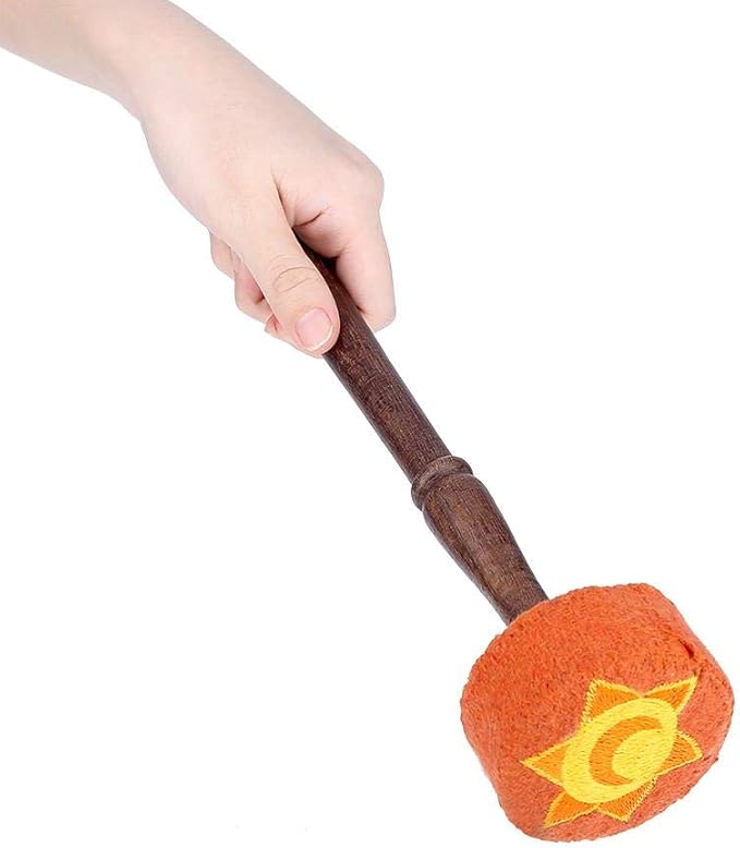 Hard Wood Felted Striker, Handmade Hard Wood Multi-Purpose Tibetan Buddhism Singing Bowl Mallet Striker Stick for Meditation Chakra Healing Prayer and Yoga (Orange) - Bloomnest