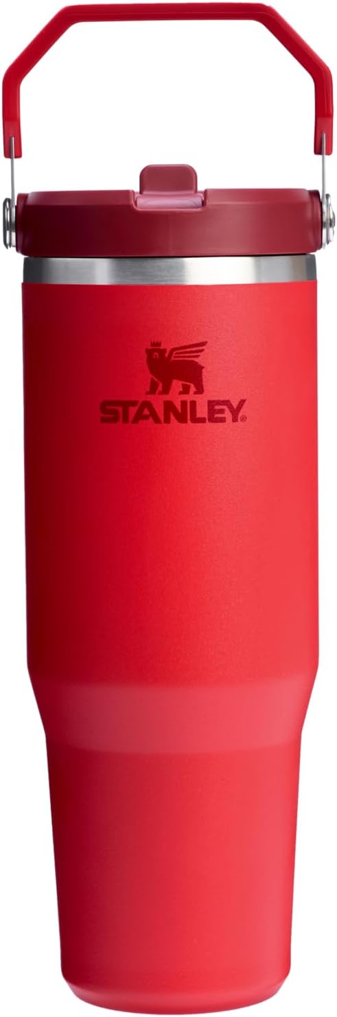 Stanley IceFlow 2.0 Flip Straw Tumbler with Handle 30 oz | Twist On Lid and Flip Up Straw | Leak Resistant Water Bottle | Insulated Stainless Steel | BPA-Free | Chili Red - Bloomnest