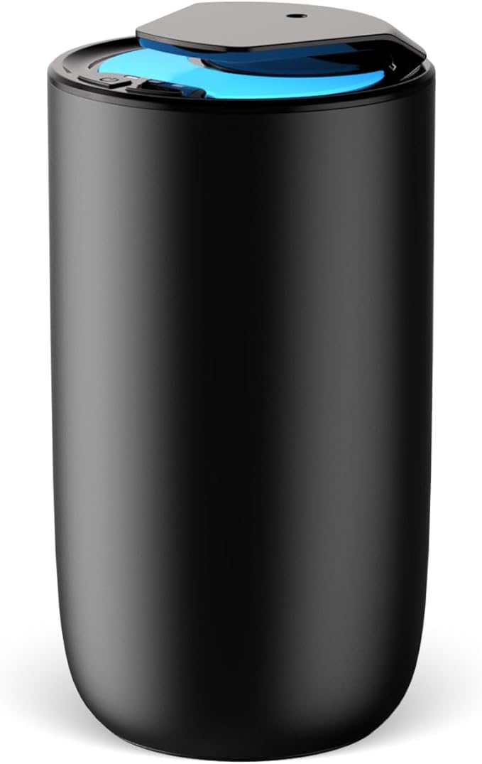 Waterless Diffuser for Essential Oil, Rechargeable Mini Fragrance Scent Air Machine, 3-Color Ambient Night Light, Aluminum, 0.51 Oz/15mL, 3 Countdown Timers & 3 Mist Levels for Home, Car, Titanium - Bloomnest