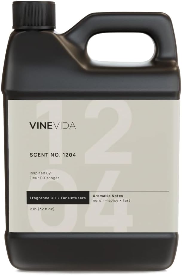 VINEVIDA [32 Fl Oz] Scent NO. 1204 Fragrance Oil for Cold Air Diffusers, Aromatic Notes of Bergamot, Citrus & White Florals Essential Oils for Diffuser Oil Refill & Air Freshener Room Spray - Bloomnest