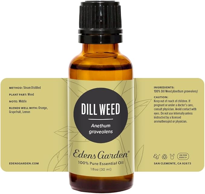 Edens Garden Dill Weed Essential Oil- 100% Pure Premium Grade, Undiluted, Natural, Therapeutic, Aromatherapy, The Best for Diffuser, Skin, Humidifiers, Kid Safe 30 ml (1 fl oz) - Bloomnest