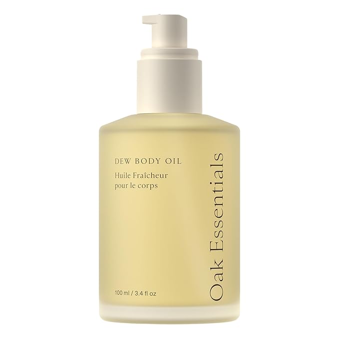 Oak Essentials Dew Body Oil | Nourishing Daily Body Oil for Radiant, Supple Skin with Borage Seed Oil, Cedarwood, and Sweet Almond Oil, 3.4 Fl Oz - Bloomnest