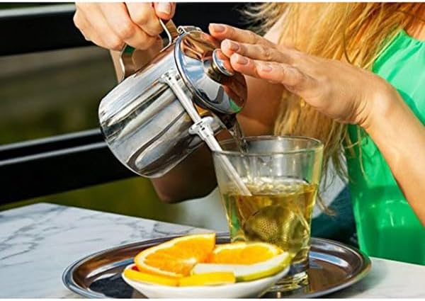 Veemoon Stainless Steel Ball Tea Infuser Set of 2 Long Handle Tea Strainer for Loose Leaf Dishwasher Safe Perfect for Medium to Large Leaves