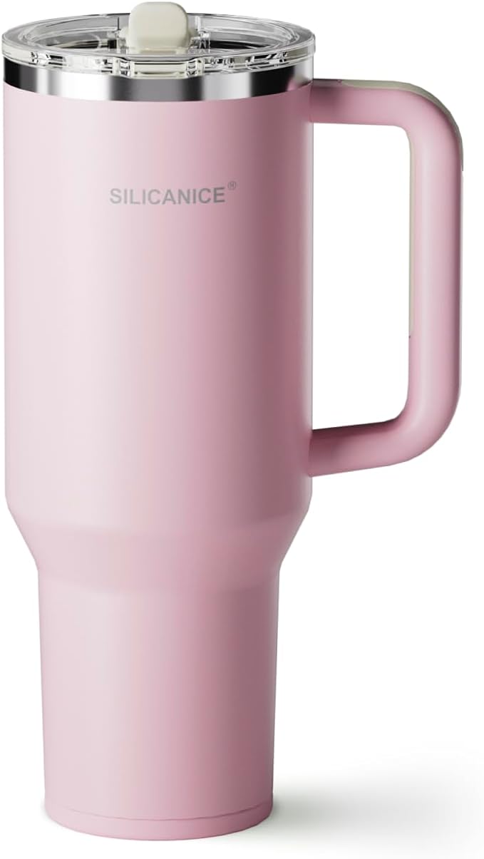 Easy Clean Pro Tumbler - 40 oz Water Bottle with Handle & Quick-Disassemble Flip Straw, Leak Resitance,Double Wall Insulated Stainless Steel, Dishwasher Safe, BPA-Free,Gifts for Women & Men - Bloomnest