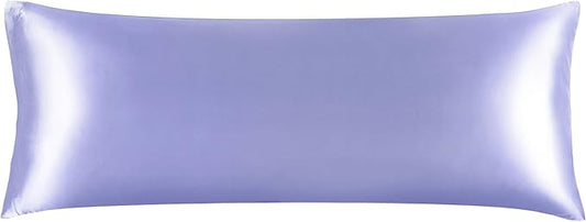 BEDELITE Satin Body Pillow Cover, Super Soft and Cooling Body Pillow Pillowcase for Hair and Skin, Breathable Silky Full Long Pillowcase Cover(20"x54", Lilac) - Bloomnest