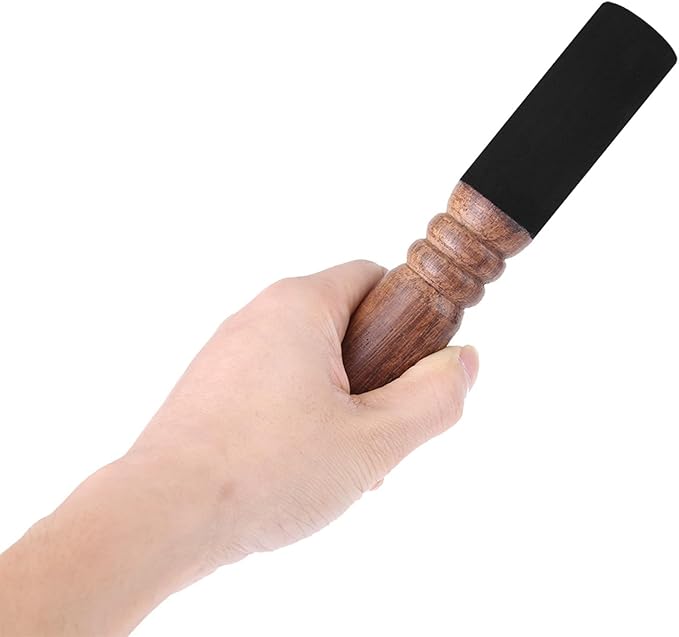 Yinhing Sound Bowl Mallet, Durable Singing Bowl Mallet with Peach Wood Material, Leather Wrapping Tibetan Singing Bowl Set for Religious Article - Bloomnest