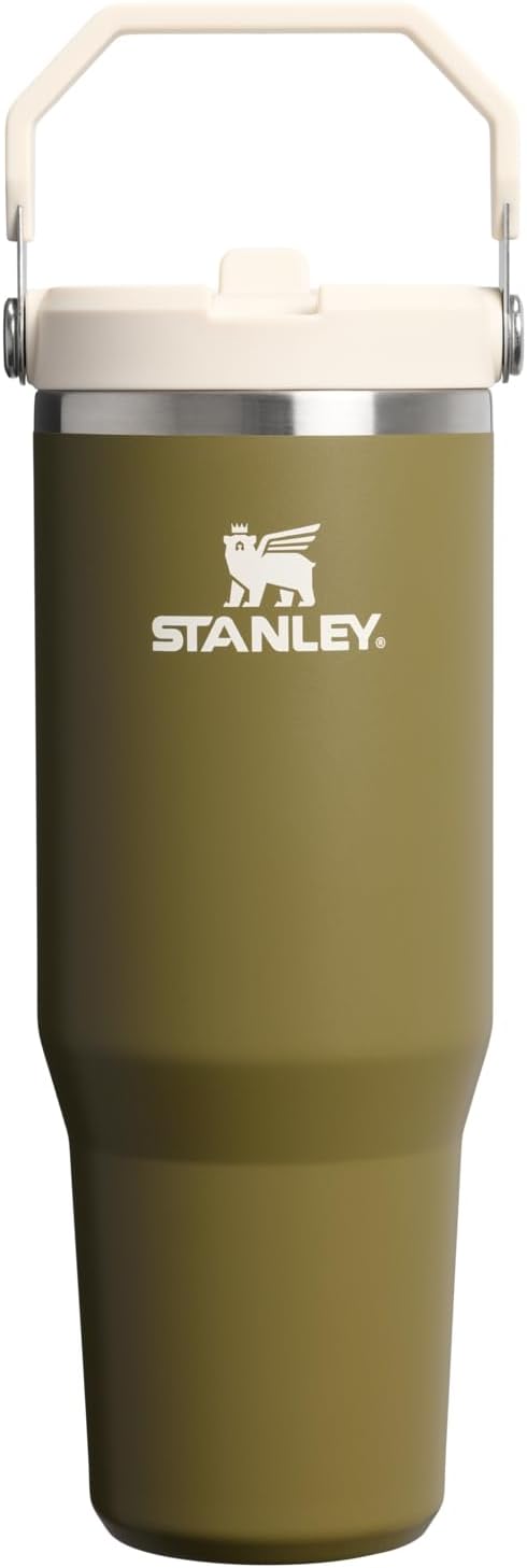 STANLEY IceFlow 2.0 Flip Straw Tumbler with Handle 30 oz | Twist On Lid and Flip Up Straw | Leak Resistant Water Bottle | Insulated Stainless Steel | BPA-Free | Exclusive Thyme - Bloomnest