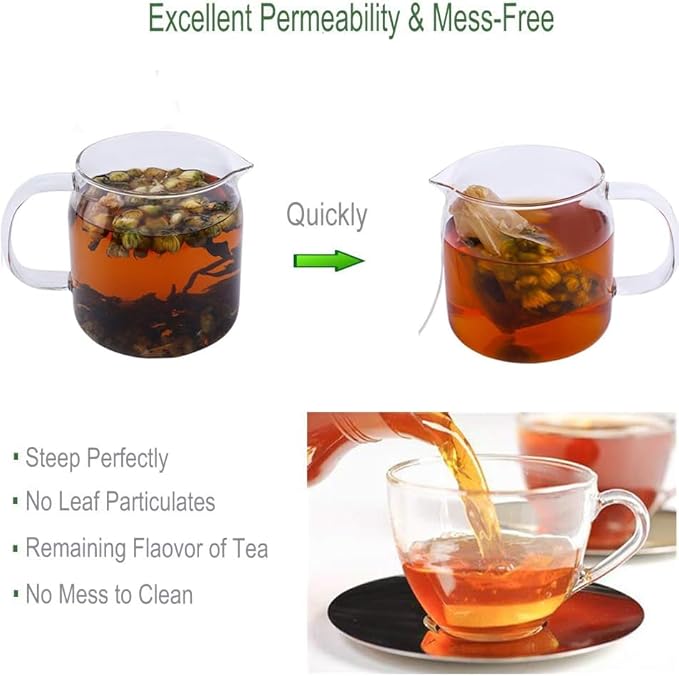 400pcs Disposable Tea Bags for Loose Leaf Tea, Tea Filter Bags with Free Tea Spoon for Loose Tea Loose Leaf Tea, Fillable Tea Infuser Sachets for Loose Tea, Coffee, Herb, Spice and More (3.54"x 2.75")