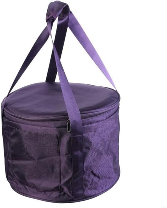 Carrying Case for Crystal Singing Bowl, Padded Storage Bag with Durable Protection, 12 Inch Style Fits 10 Inch Bowl, Adjustable Shoulder Strap and Handle for Meditation (14 inches) - Bloomnest