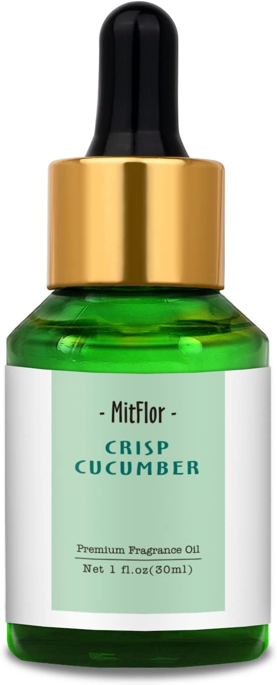 Crisp Cucumber Fragrance Oil, MitFlor Single Scented Oil, Large Size Premium Grade Fragrance Oil for Soap & Candle Making, Summer Aromatherapy Oil, Fresh Fruity Scent for Home Fragrance, 30ml - Bloomnest