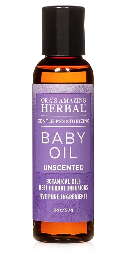 Ora's Amazing Herbal Travel Size Natural Baby Oil, Calendula Oil for Baby, Infant Massage, Cradle Cap, Hair Oil, Multipurpose Baby Oil, OAHerbal - Bloomnest