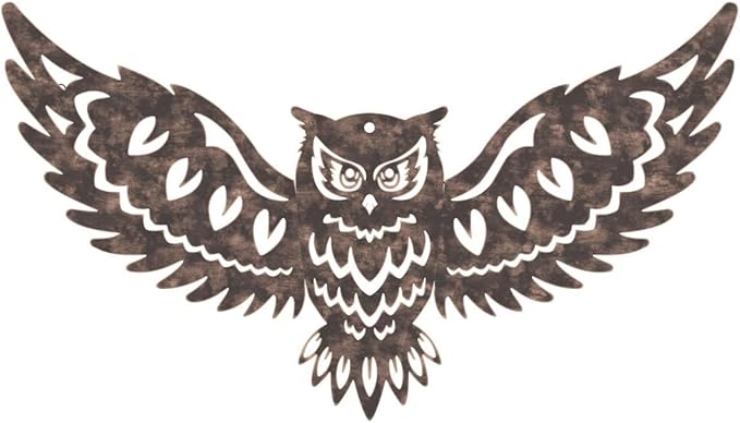 Mothers Day Gifts for Women Solar Metal Wall Art Decor Lights Owl Hanging Outdoor Solar Garden Decor Lights Porch Patio Yard Decorative Warm Gifts for Women Mom - Bloomnest