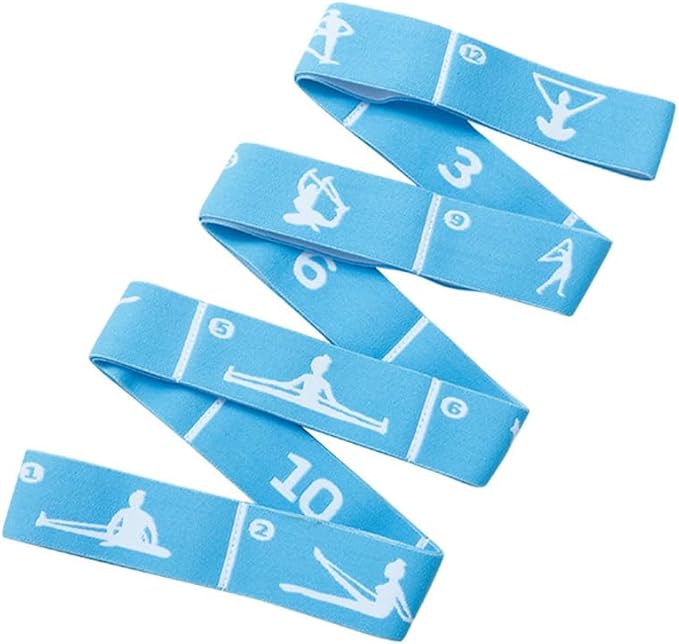 Multi-Functional Slimming Resistance Bands Yoga Straps Elastic Stretching Band 10/12 Loops for Pilates, Latin Training, Dance, Gymnastics, Fitness, Ballet and Physical Therapy - Bloomnest