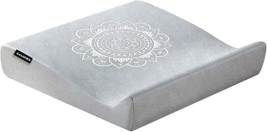Luxe Velvet Meditation Cushion Set, Zafu Yoga Floor Mat High-Density Foam, 26.4" Large Floor Pillows, Removable Washable Cover for Indoor/Outdoor Use, Metaphysical Mandala Design - Bloomnest