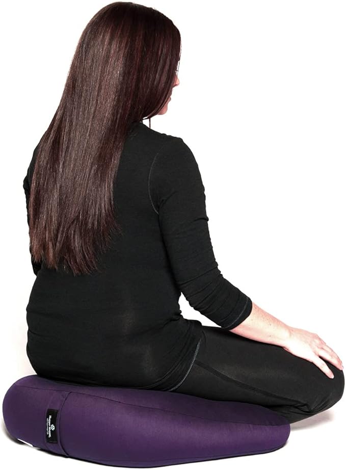 Hugger Mugger V-Shaped Meditation Cushion - Provides Support in Cross-Legged Sitting, Promotes Healthy Posture, Handmade in The USA - Bloomnest