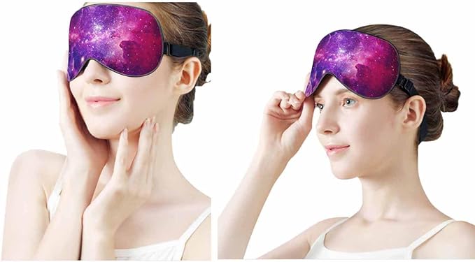 Space Cosmos Sleep Eye Mask Star Nebula Bursting Galaxy Elements Men Women Sleep Mask with Adjustable Strap Eye Cover Eye Shade for Travel, Nap,Meditation - Bloomnest