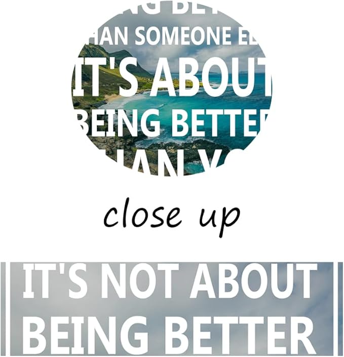 Motivational Poster Inspirational Canvas Wall Art It's Not About Being Better Than Someone Else Print Positive Quotes Canvas Painting Artwork Office Home Decor Framed Ready to Hang [24''W x 36''H] - Bloomnest