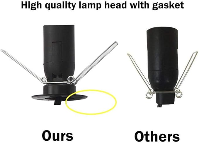 2-Pack Salt Lamp Cord Replacement with Dimmer Switch 5 feet Lamp Cord and 6-Pack Halogen Salt Lamp Bulbs(15 Watts) - Bloomnest