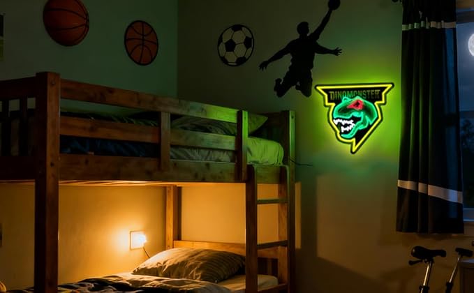 Dinosaur Neon Sign,Innovative Integral Forming Process,With Dimmable Switch For All Holiday Party and Home Decoration - Bloomnest