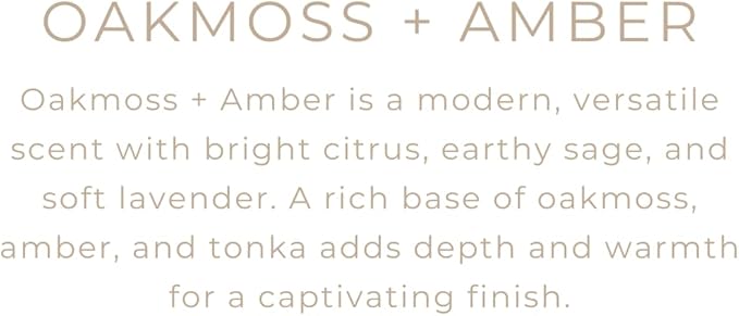 River Birch Candles Oakmoss + Amber Scented Candle | Premium, All-Natural, Non-Toxic, Soy Wax | 16oz 90 Hr Burn Time | Cozy Relaxing Gifts for Home - Bloomnest