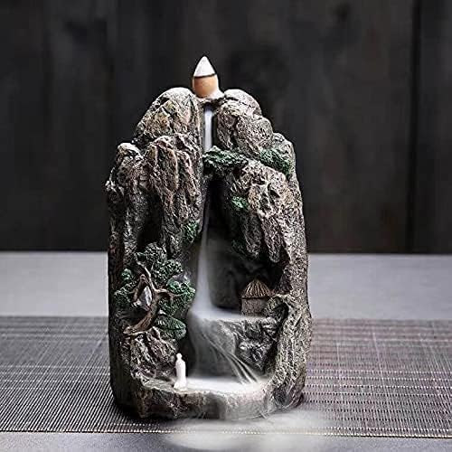 Set of 9 Backflow Incense Cones Gift Variety Pack - White Sage, Dragons Blood, Palo Santo, Jasmine, Lavender, Ocean, Sandalwood, Cinnamon, Rose for Waterfall Aromatic Smoke Fountain Haze Falls FOUCILO