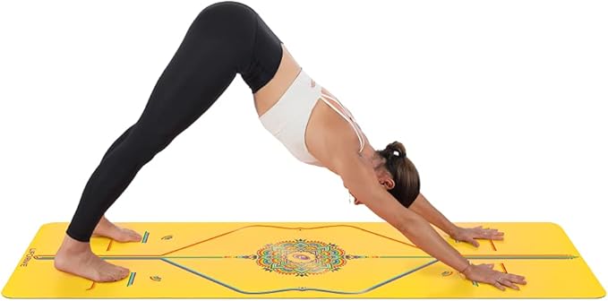 Liforme Travel Yoga mat – Patented Alignment System, Warrior-Like Grip, Non-Slip, Eco-Friendly, Ultra-Lightweight and Sweat Resistant, Made with Natural Rubber