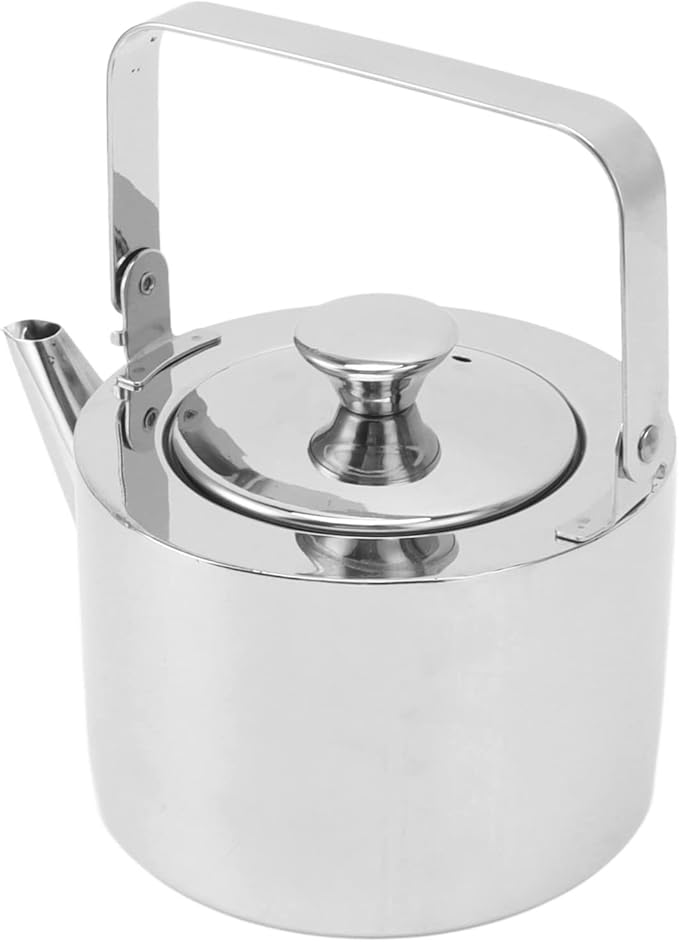 Stainless Steel Teapot, Mirror Finish Easy To Tea Kettle Rustproof Fast Heating with Strainer for Home for All Stovetop (Small, 1L)