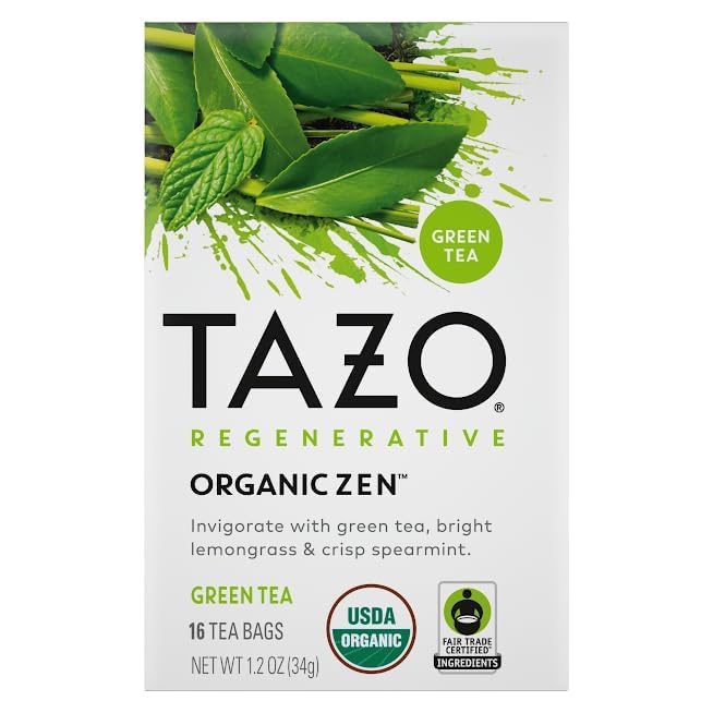 TAZO Tea Bags, Regenerative Organic Zen, Calm Chamomile & Herbal Organic Dream 16 CT (2ea) (Variety Pack) - Bloomnest